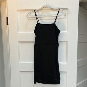 Art Class Black Mini Dress with Spaghetti Straps